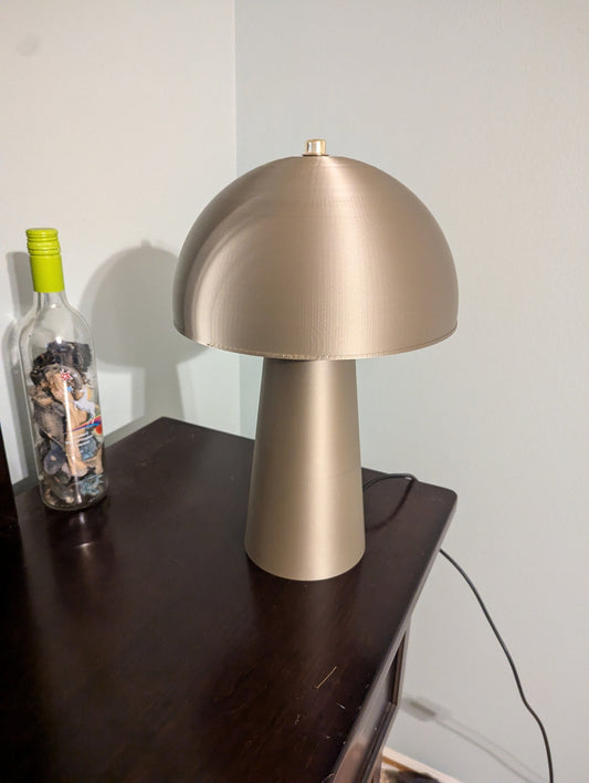 Mushroom Lamp; Modern Bedside Lamp; Iridium Gold Metallic