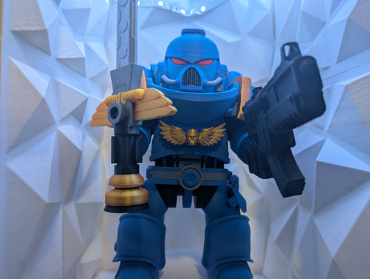 Brick Figure - Space Marine - Ultramarine