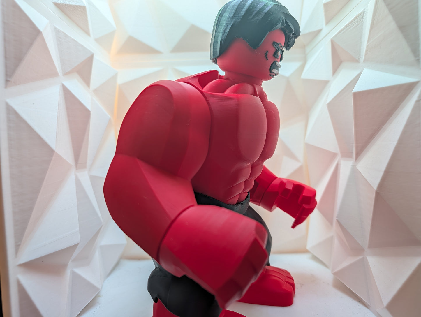 Brick Figure - Red Hulk