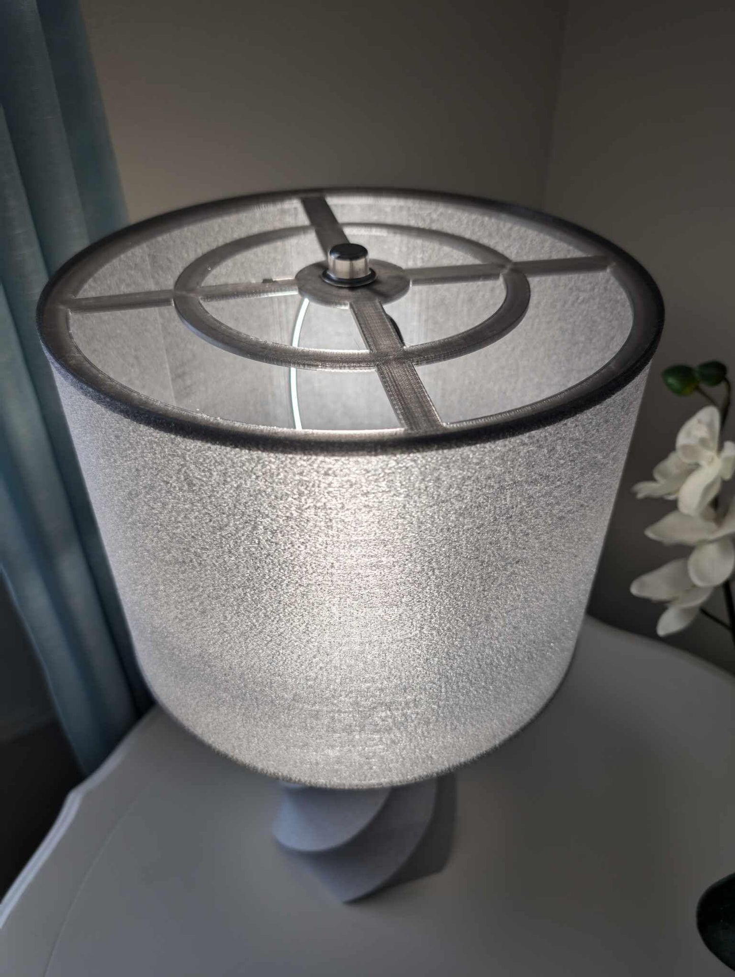 Twist Lamp; Modern Bedside Table  Lamp; Marble White
